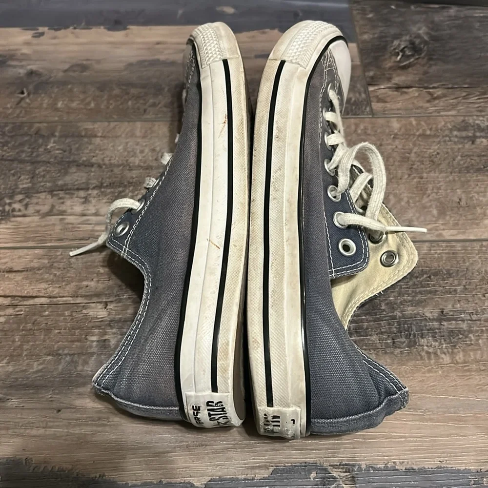 (9) Converse All Star Gray Men's Shoes - Picture 7 of 8